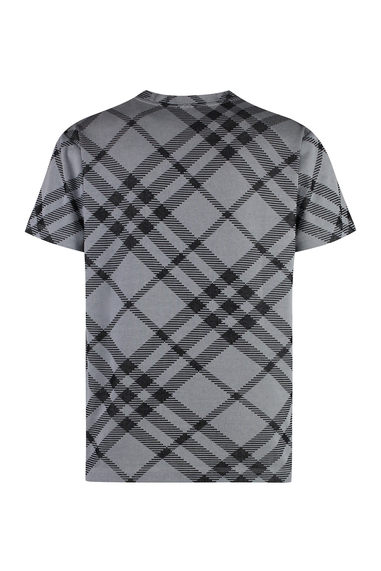 BURBERRY Essential Grey Check Crew-Neck Tee