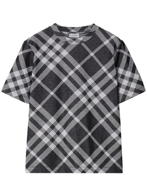 BURBERRY Classic Black Cotton Stretch Tee