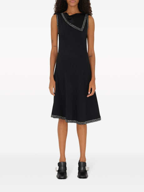 BURBERRY Chic Black Midi-Length Dress with Stylish Details