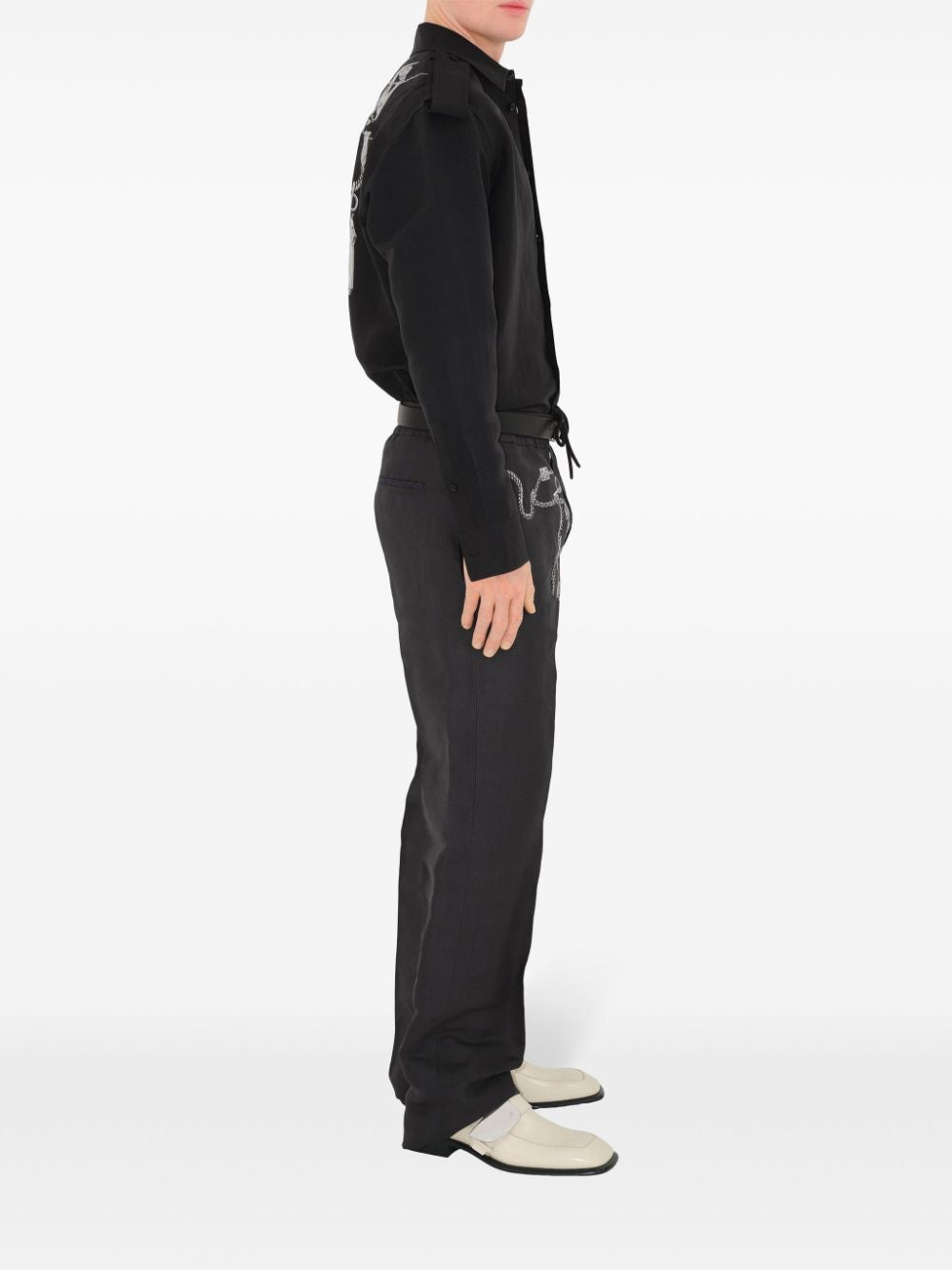 BURBERRY Classic Black Wool Trousers for Men - SS24 Edition