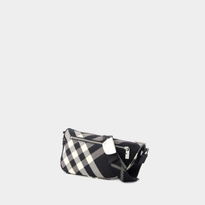 BURBERRY Black Shield Messenger Crossbody Bag for SS24