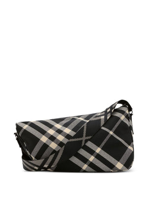 BURBERRY Classic Check Messenger Handbag with Adjustable Strap