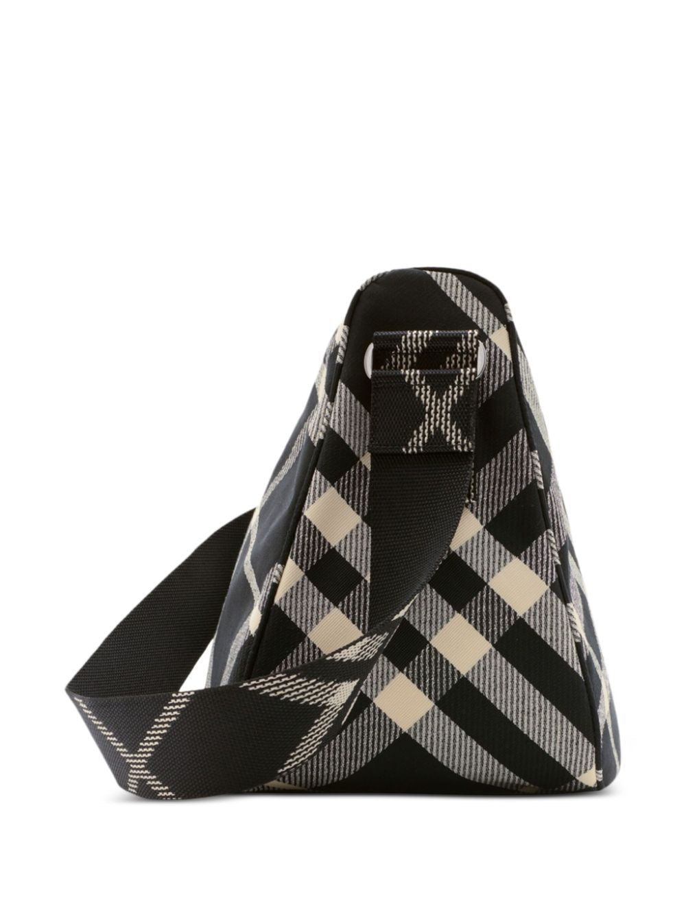 BURBERRY Classic Check Messenger Handbag with Adjustable Strap