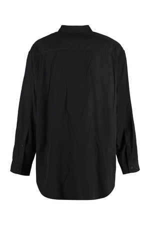 BALENCIAGA Oversized Crinkled Black Shirt for Men