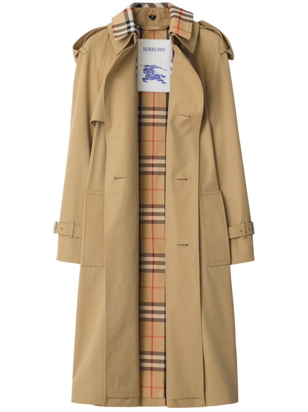 BURBERRY Women’s Mid-Length Cotton Trench Jacket