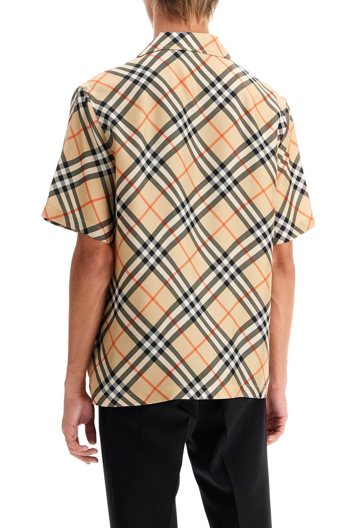 BURBERRY Elegant Silk Short-Sleeved Shirt