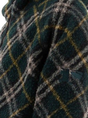 BURBERRY Classic Green Check Wool-Blend Jacket