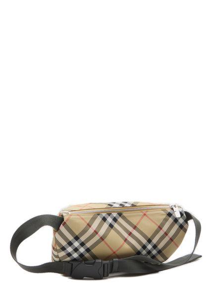 BURBERRY Checkered Equestrian Knight Mini Belt Handbag 33x11x18cm