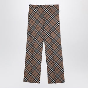 BURBERRY Check Trousers in Wool Blend for Men