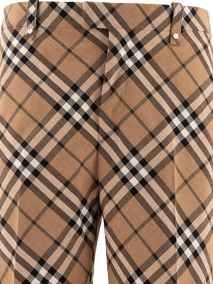 BURBERRY Tailored Wool Blend Trousers - Relaxed Fit, Mid Rise