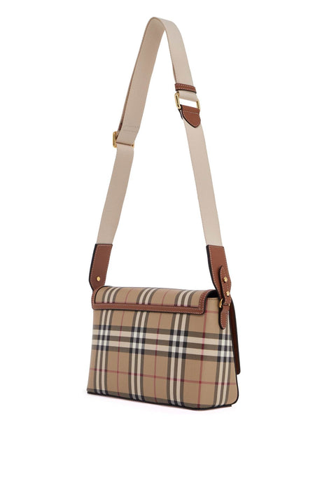 BURBERRY Mini Iconic Check Pattern Shoulder Handbag