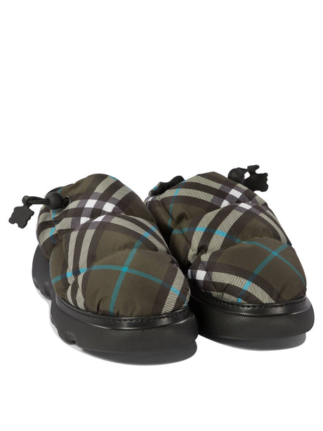 BURBERRY Luxury Quilted Check Slippers