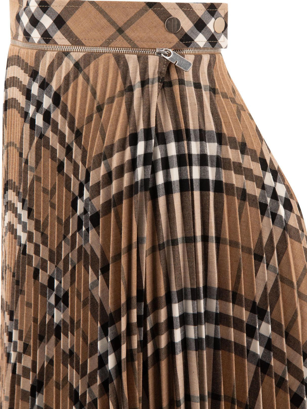 BURBERRY Classic Check Pleated Mini Skirt