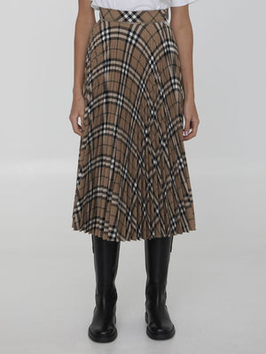 BURBERRY Chic Pleated Midi Skirt for Women