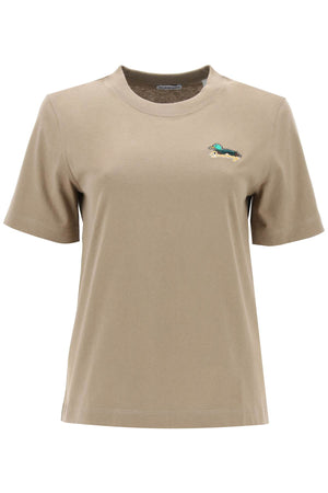 BURBERRY Embroidered Duck T-Shirt in Khaki - Fall/Winter 2024