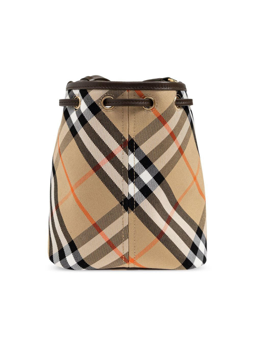 BURBERRY Chic Check Mini Bucket Handbag