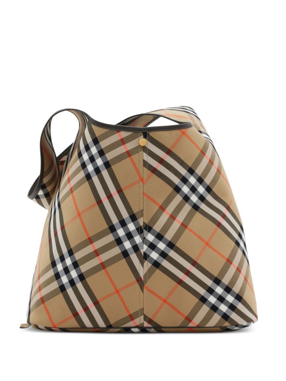 BURBERRY Large Check Pattern Shoulder Bag