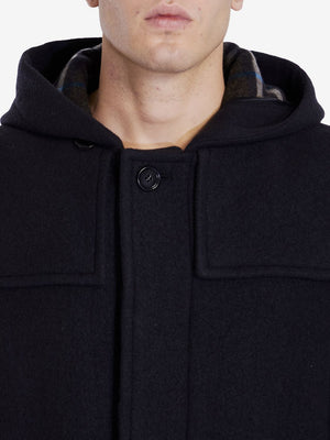 BURBERRY Elegant Black Wool Duffle Jacket