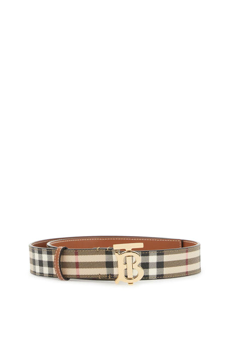 BURBERRY Coated Canvas Belt with TB Logo - Size S