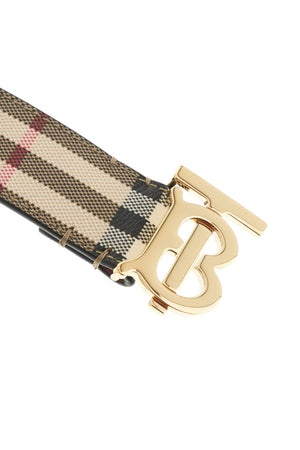 BURBERRY Coated Canvas Belt with TB Logo - Size S