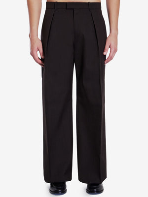 BURBERRY Refined Brown Wool Trousers