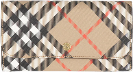 BURBERRY Check Continental Mini Wallet