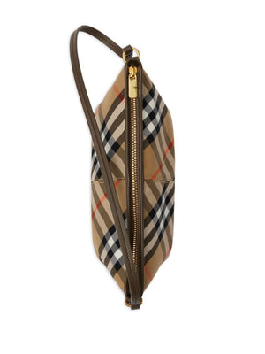 BURBERRY Checkered Design Mini Baguette Bag