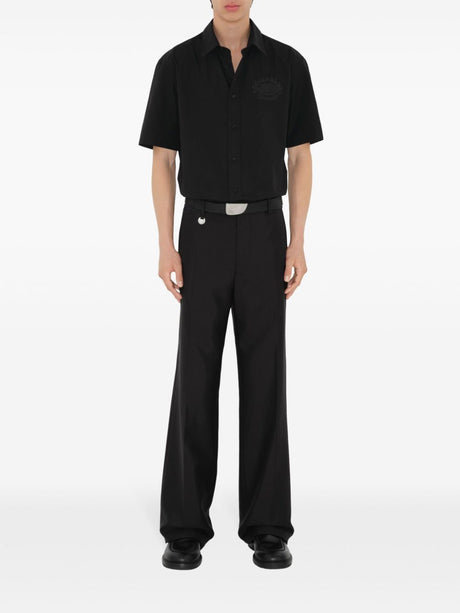 BURBERRY Classic Black Cotton Shirt - Fall/Winter Collection