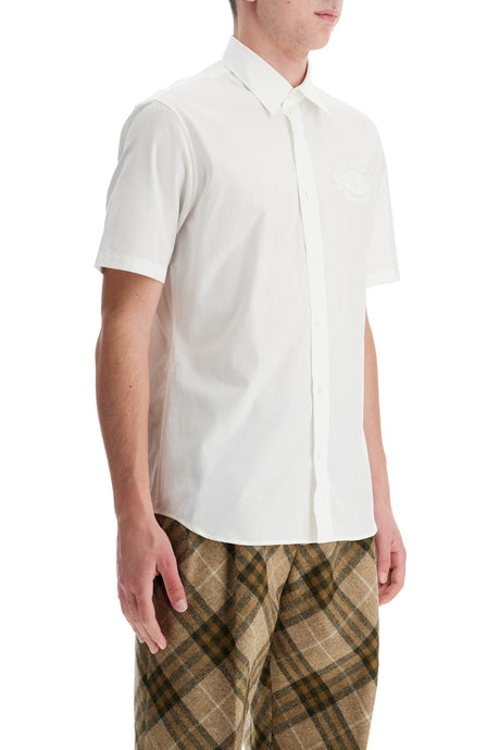 BURBERRY Short-Sleeved Mini Shirt with Embroidered Pattern