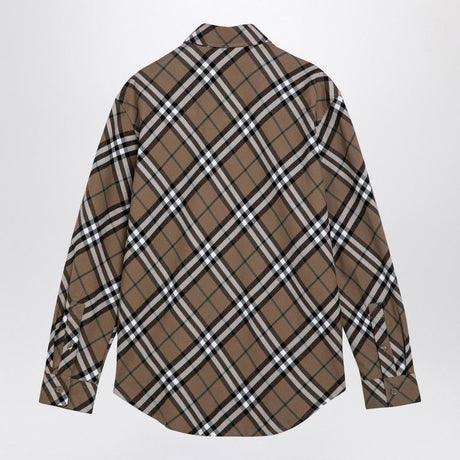 BURBERRY Classic Beige Check Cotton Shirt for Men