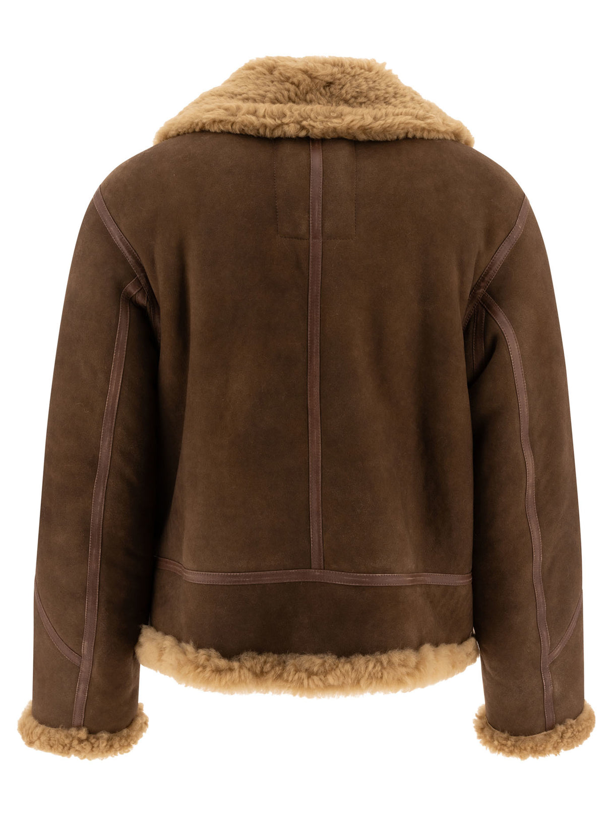 BURBERRY Shearling Aviator Jacket - Relaxed Fit