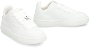 BURBERRY Elegant White Leather Low-top Sneaker