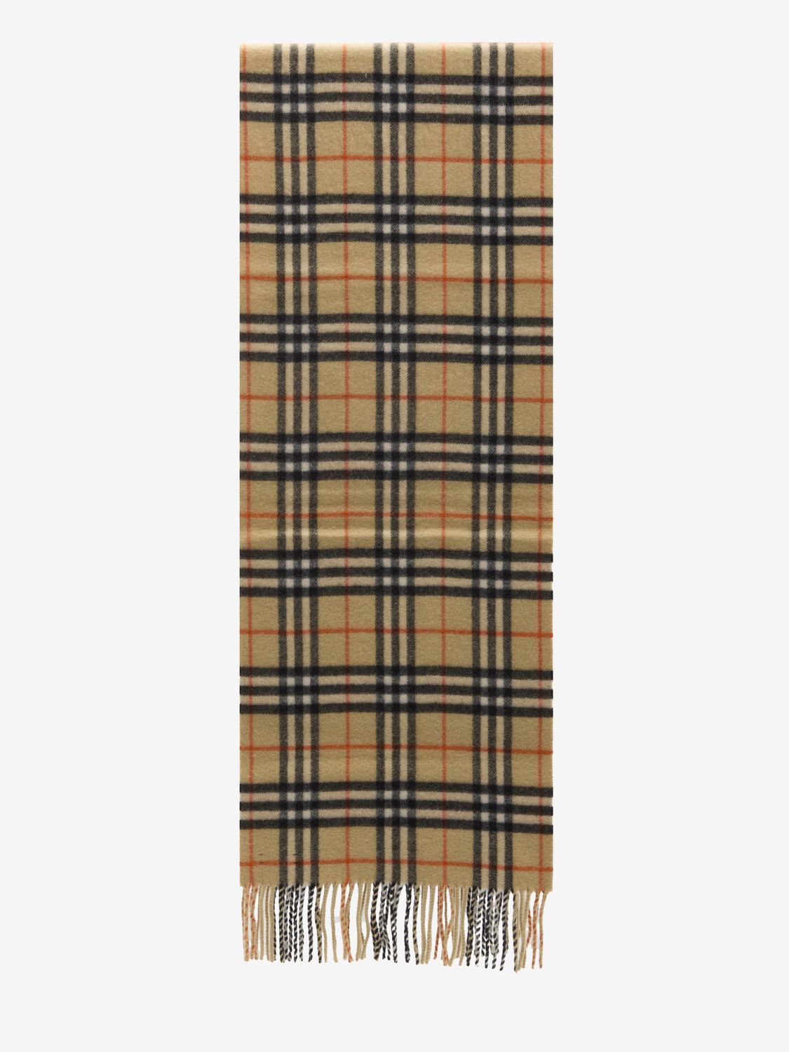 BURBERRY Luxury Check Cashmere Scarf 200x36cm