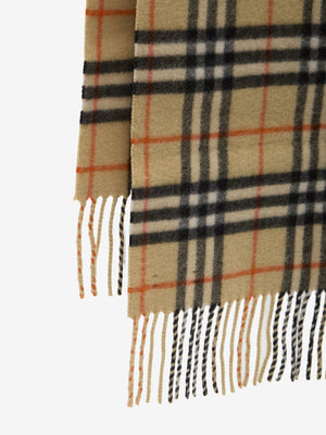 BURBERRY Luxury Check Cashmere Scarf 200x36cm