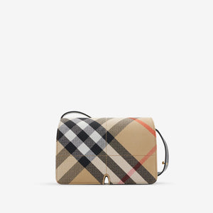 BURBERRY Check Motif Mini Shoulder Handbag