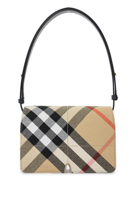 BURBERRY Multicolor Check Pattern Handbag with Adjustable Strap