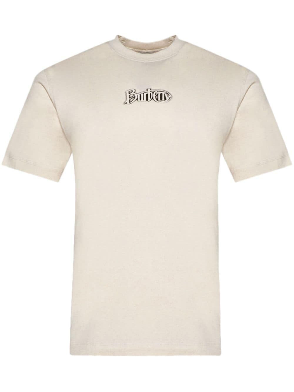 BURBERRY Logo Appliqué Cotton T-Shirt for Men - FW24 Collection