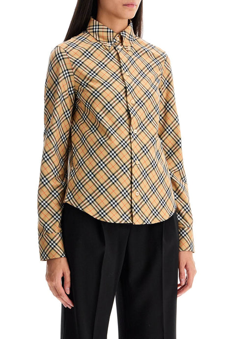 BURBERRY Check Pattern Cotton Shirt - Women's