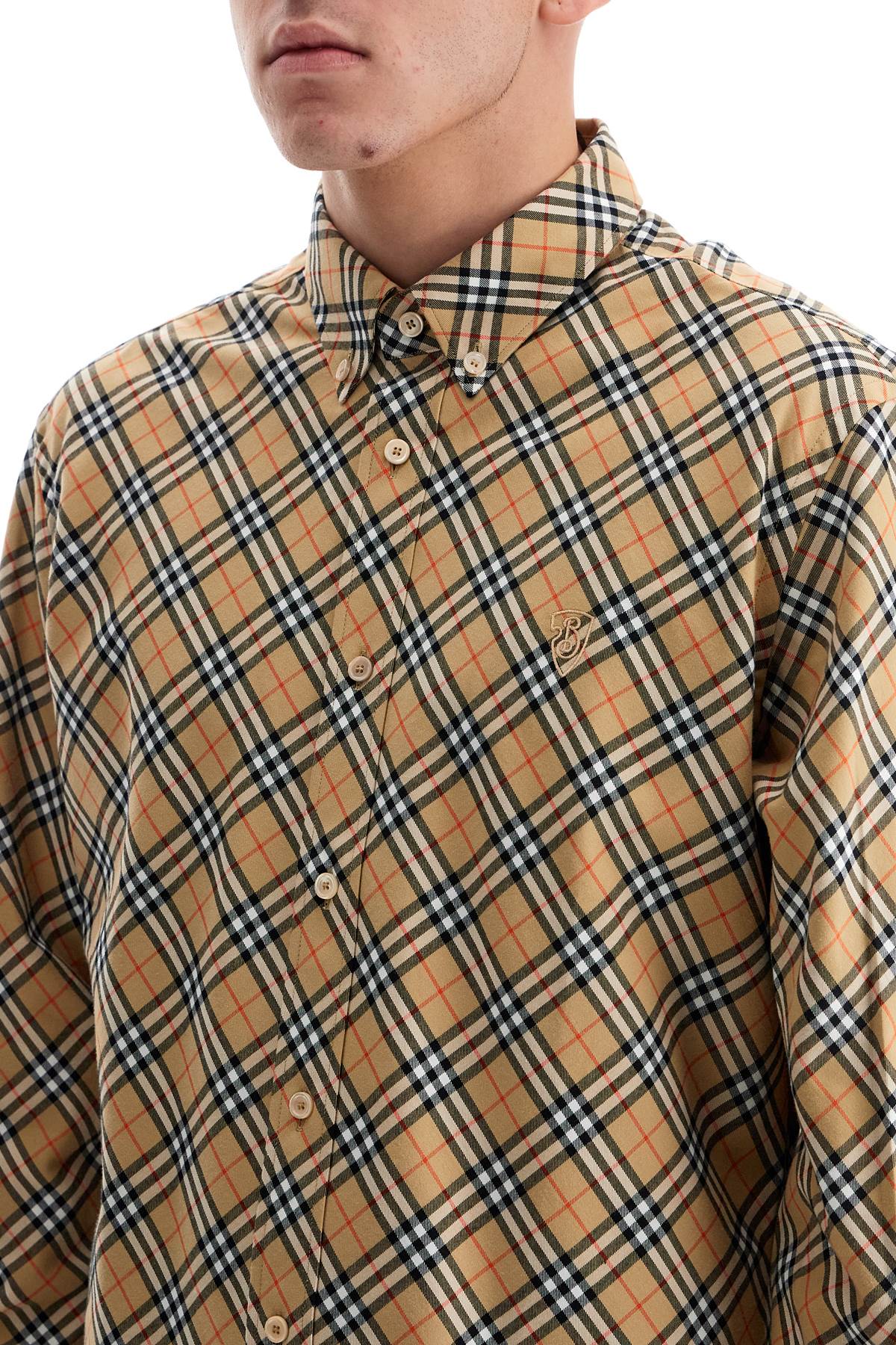 BURBERRY Classic Long-Sleeved Checkered Shirt - Size L