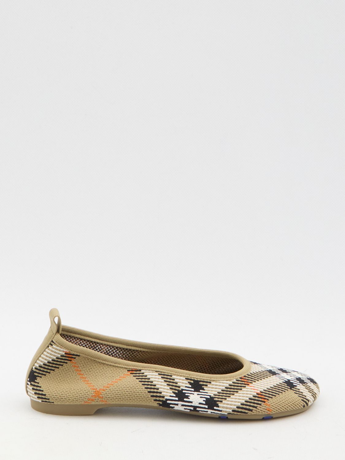 BURBERRY Mini Checkered Design Ballerina Shoes for Women