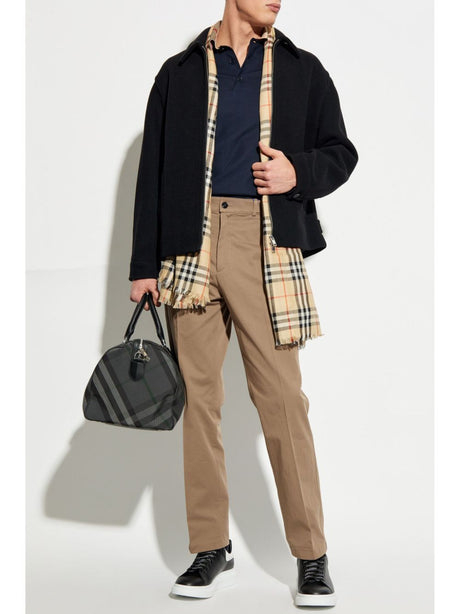 BURBERRY Classic Cotton Trousers for Men - FW24 Edition