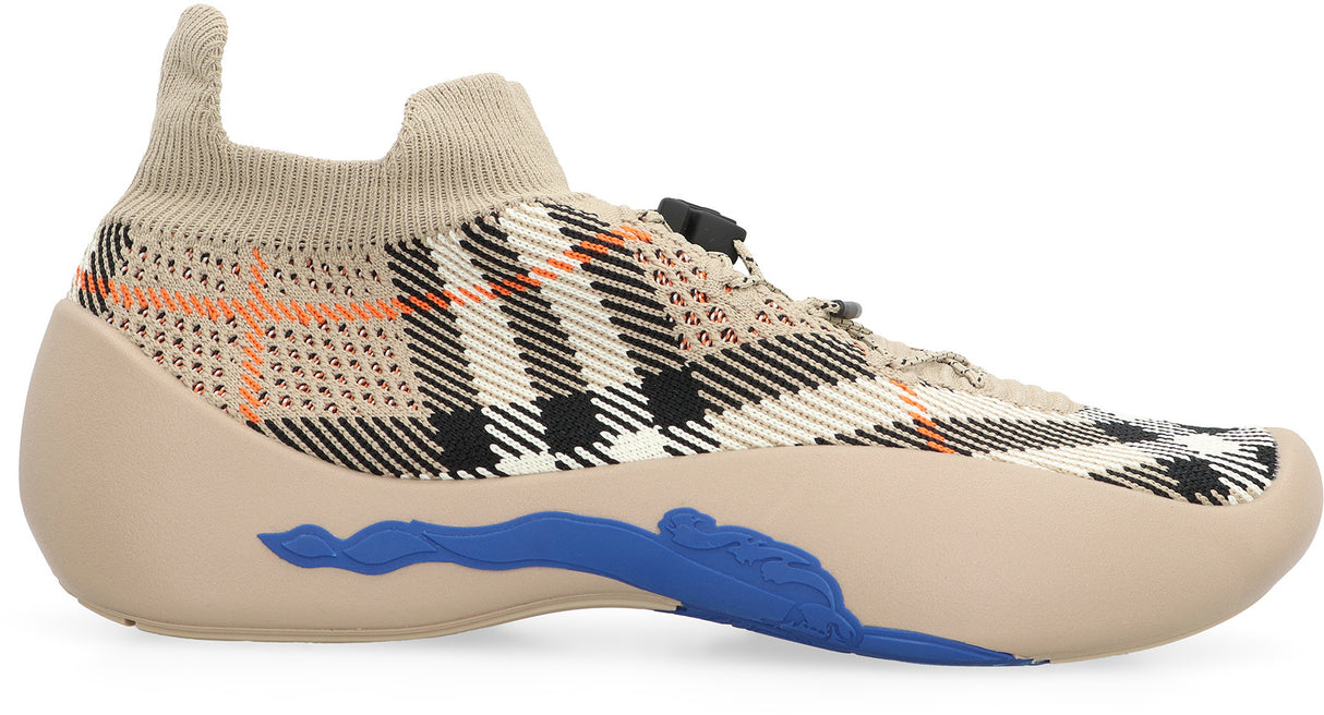 BURBERRY Women’s Neptune Check Knit Sneakers