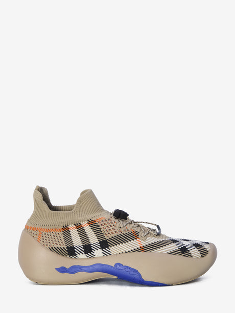 BURBERRY Women's Check Knit Neptune Sneakers