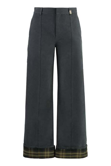 BURBERRY Wide-Leg Trousers with Lapels