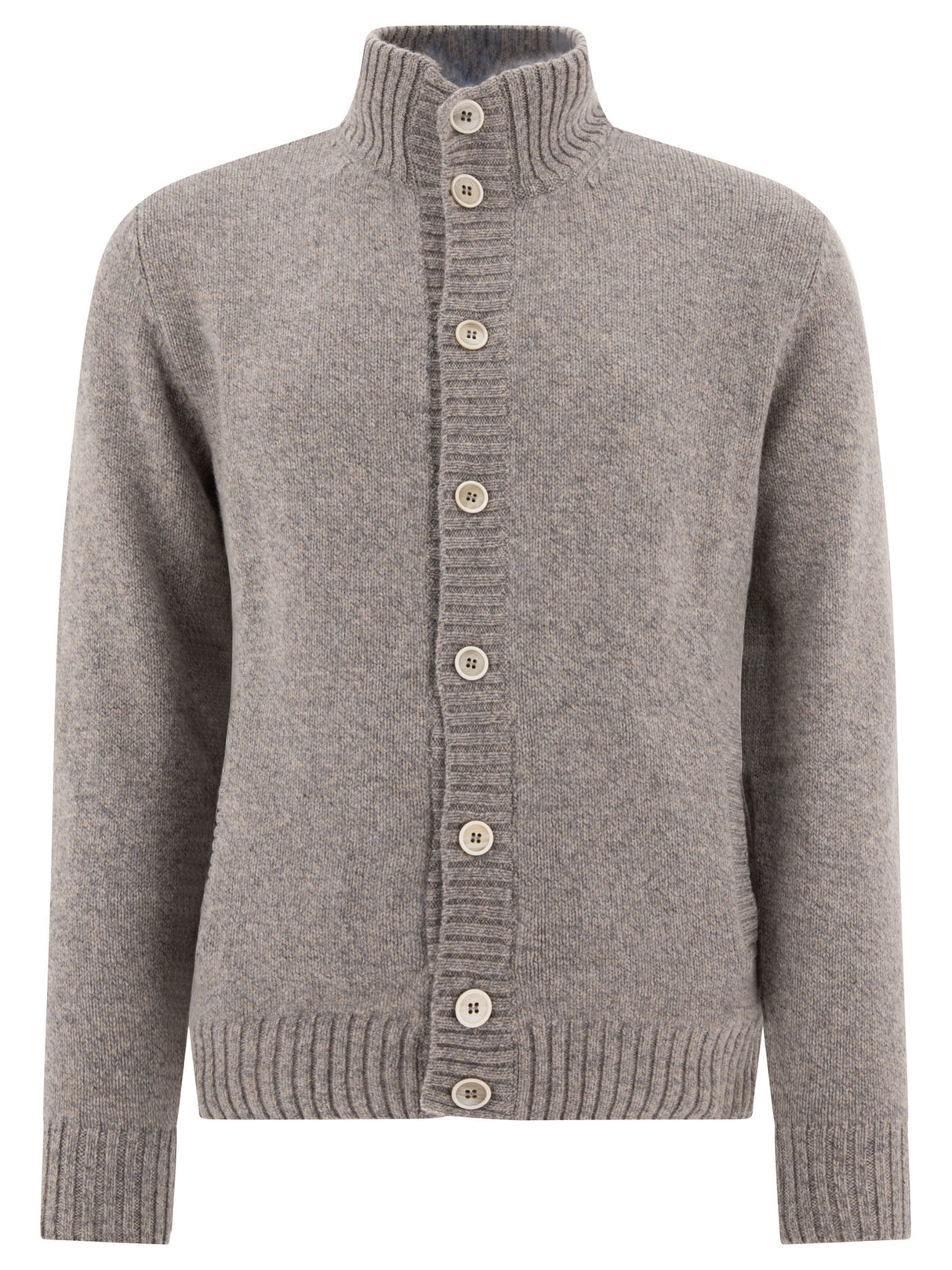 ZANONE Streamlined Grey Cotton Cardigan