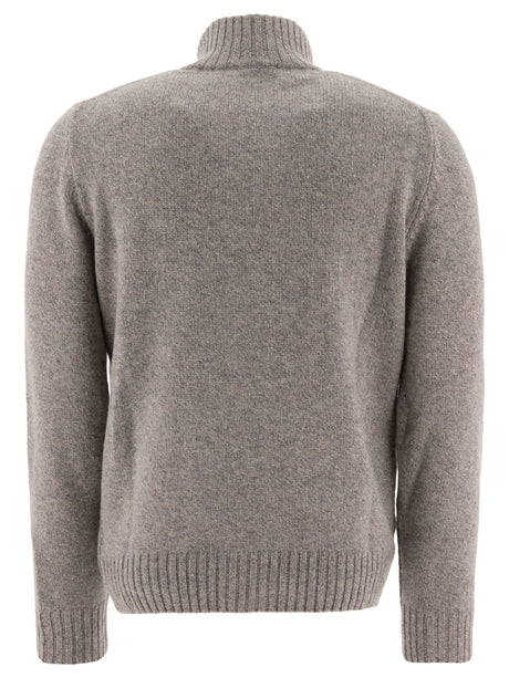 ZANONE Streamlined Grey Cotton Cardigan