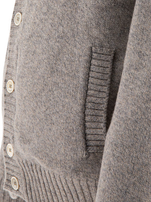 ZANONE Streamlined Grey Cotton Cardigan