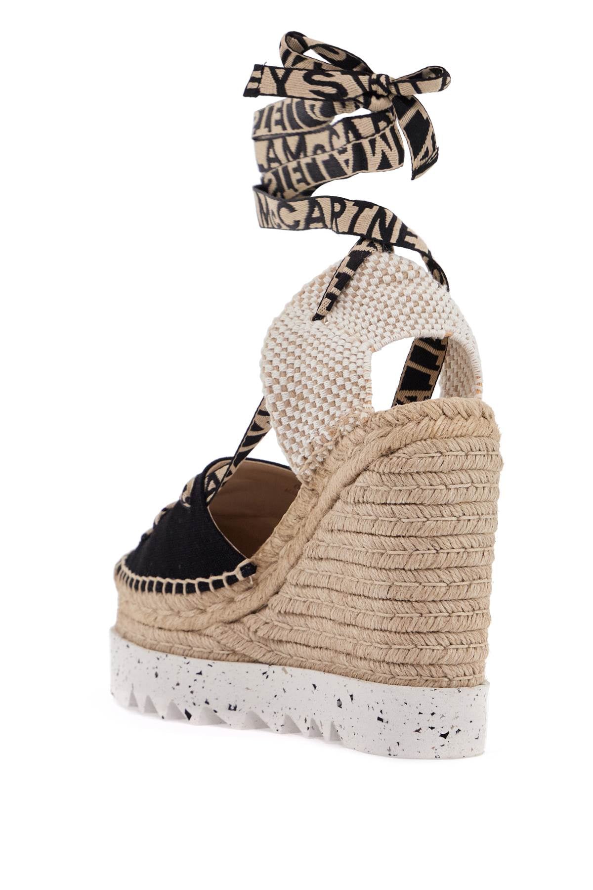 STELLA MCCARTNEY Beige Cotton Gaia Espadrilles with Cord Heel for Women