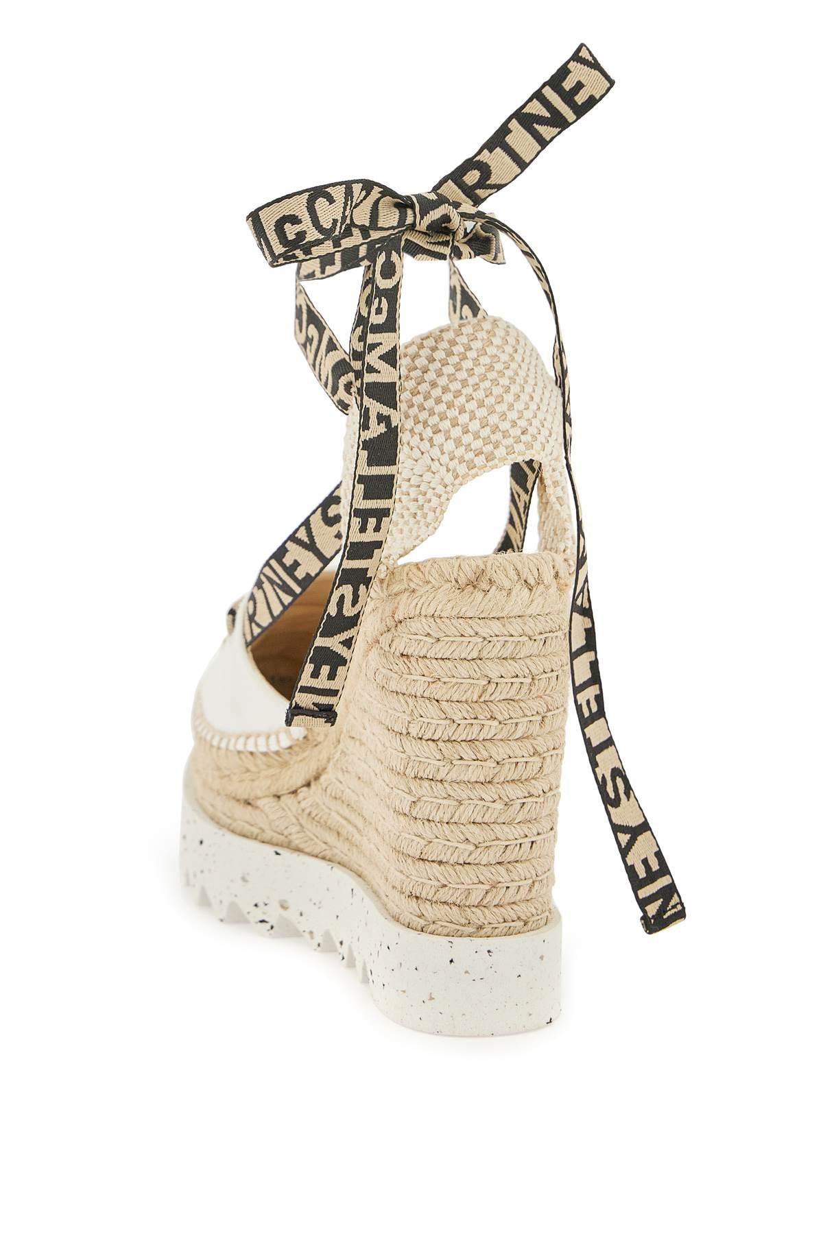 STELLA MCCARTNEY Beige Cotton Gaia Espadrilles with Cord Heel for Women