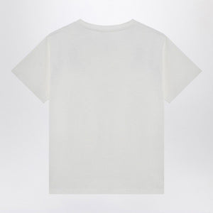 SAINT LAURENT Women’s Classic Logo Patch White T-Shirt